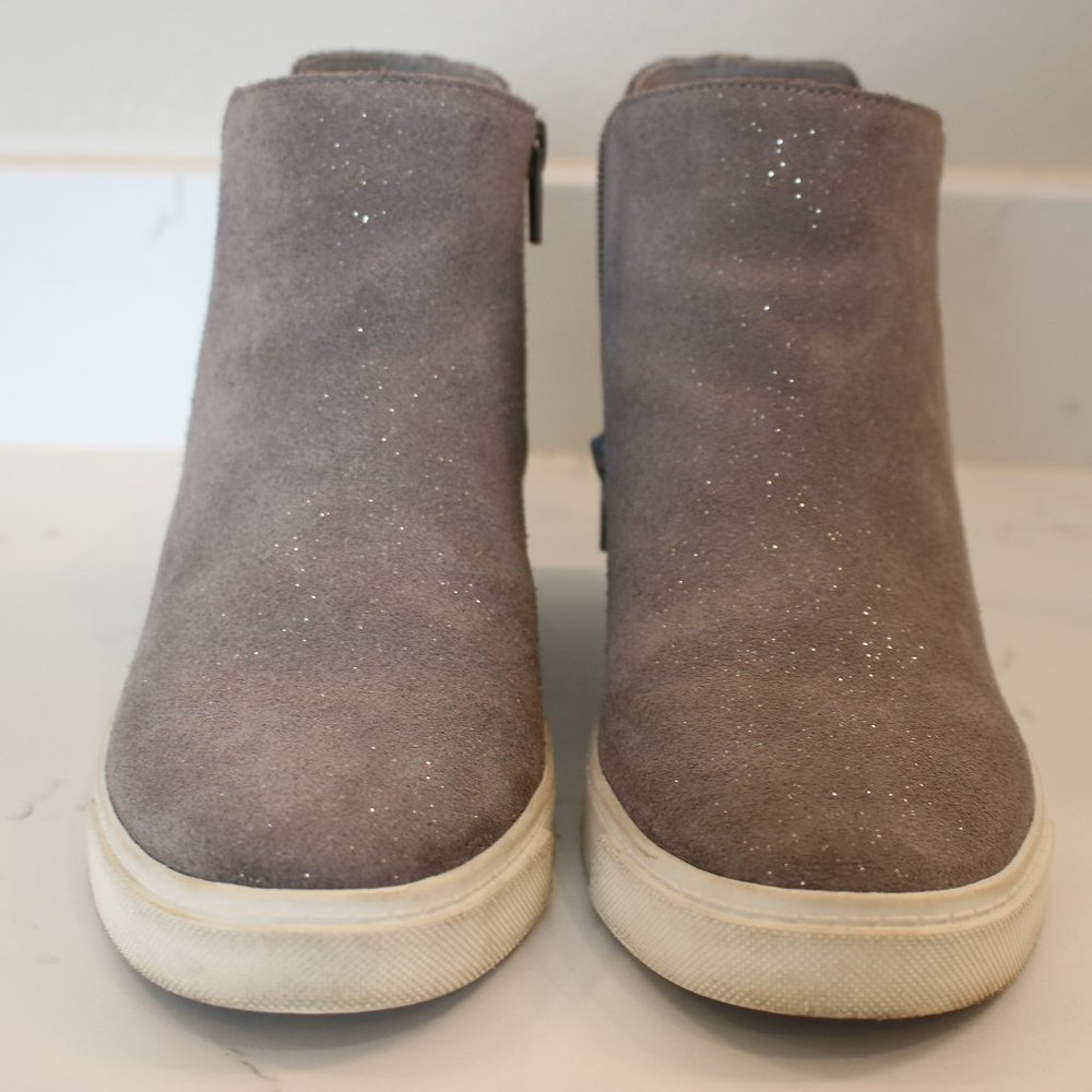 GB Girls; Parti-Girl Glitter Wedge Sneakers